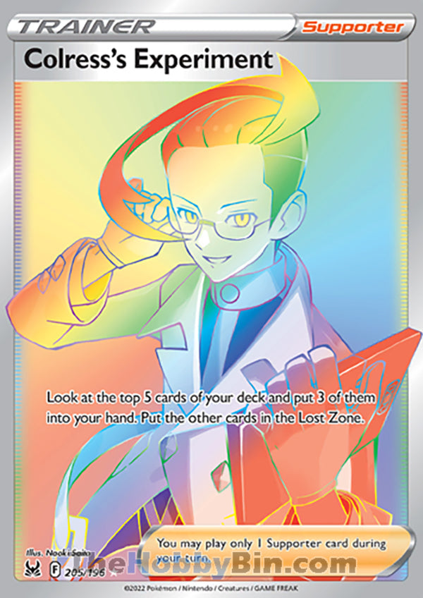 Colress's Experiment #205/196 Secret Rare - Lost Origin Pokemon card