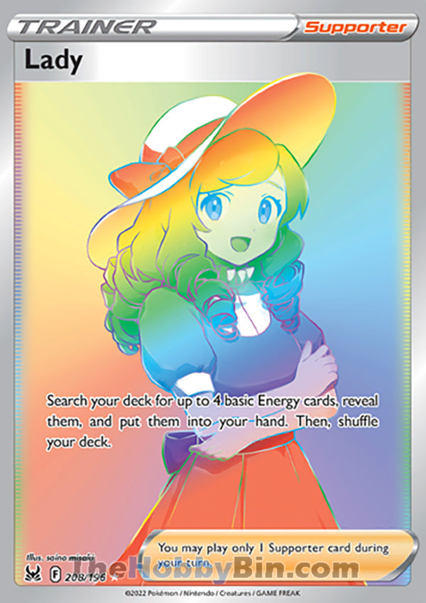 Lady #208/196 Secret Rare - Lost Origin Pokemon card