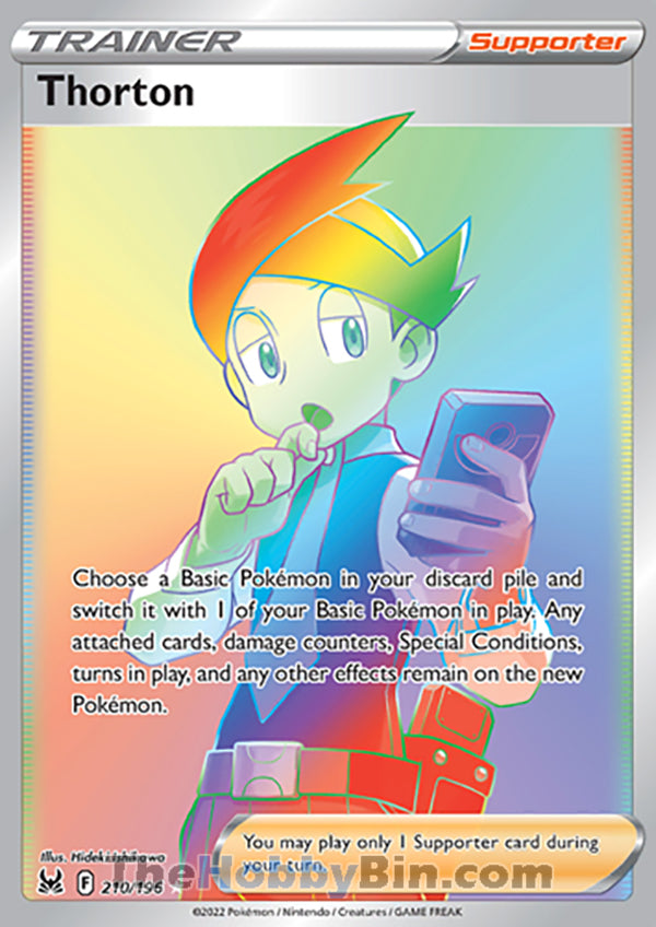 Thorton #210/196 Secret Rare - Lost Origin Pokemon card