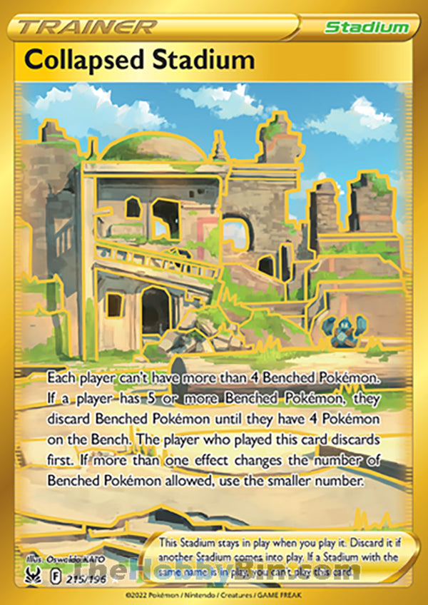 Collapsed Stadium #215/196 Secret Rare - Lost Origin Pokemon card