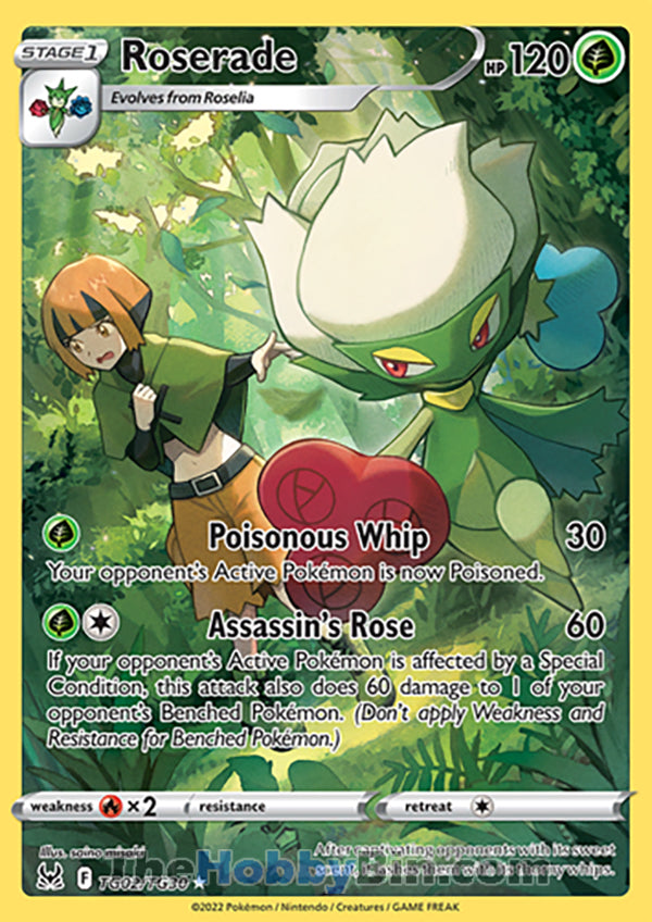 Roserade #TG02/TG30 Trainer Gallery Holo - Lost Origin Pokemon card