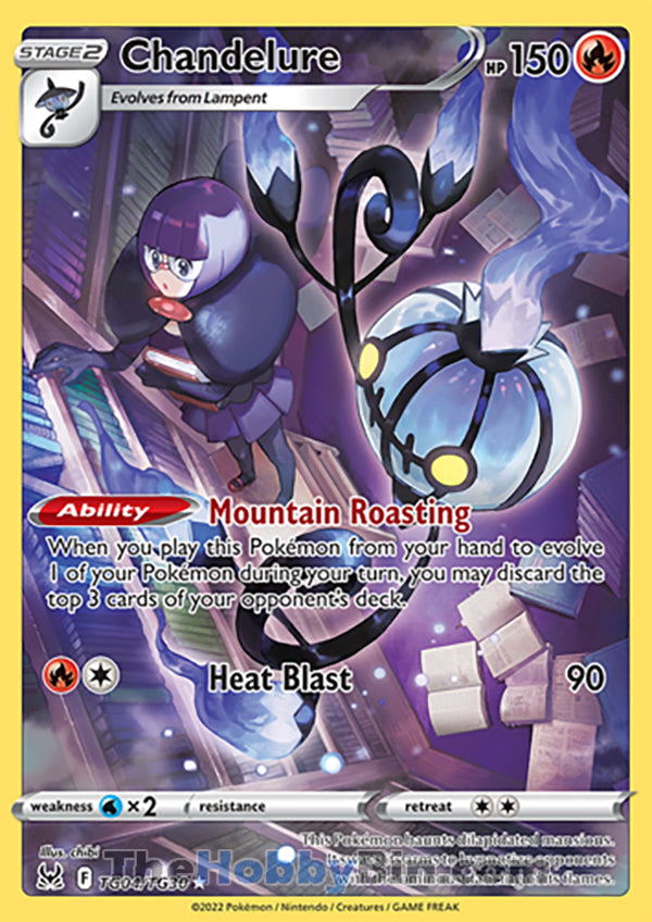 Chandelure #TG04/TG30 Trainer Gallery Holo - Lost Origin Pokemon card