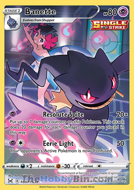 Banette Lost Origin Ultra Rare #TG07/TG30