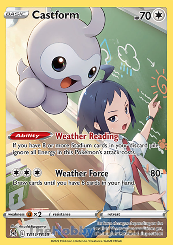 Castform #TG11/TG30 Trainer Gallery Holo - Lost Origin Pokemon card