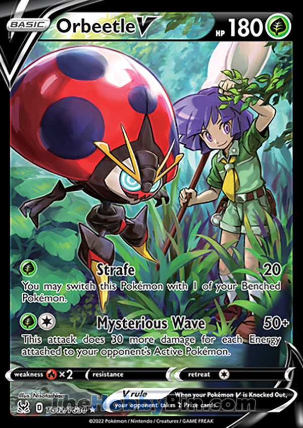 Orbeetle V #TG12/TG30 Trainer Gallery V - Lost Origin Pokemon card