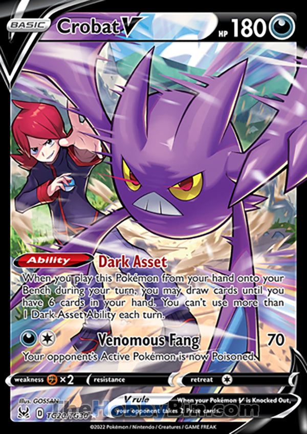 Crobat V #TG20/TG30 Trainer Gallery V - Lost Origin Pokemon card