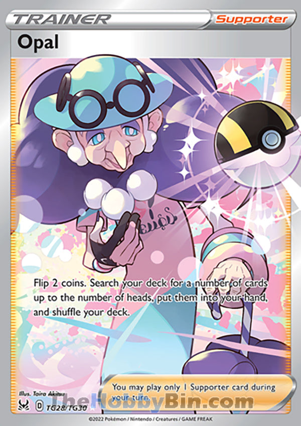 Opal #TG28/TG30 Trainer Gallery Trainer - Lost Origin Pokemon card