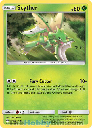 Scyther #3/214 Common - Lost Thunder Pokemon card