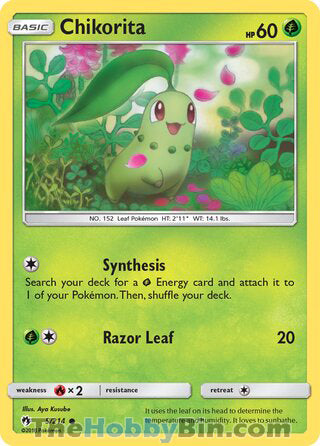 Chikorita #5/214 Common - Lost Thunder Pokemon card