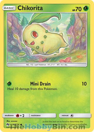 Chikorita #6/214 Common - Lost Thunder Pokemon card