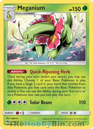 Meganium Lost Thunder Holo Rare #8/214