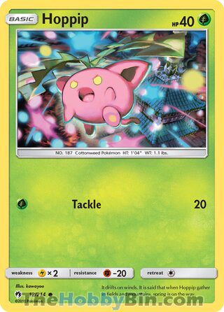 Hoppip #12/214 Common - Lost Thunder Pokemon card