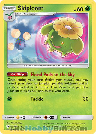 Skiploom Lost Thunder Uncommon #13/214