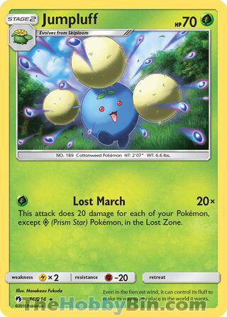 Jumpluff #14/214 Holo Rare - Lost Thunder Pokemon card