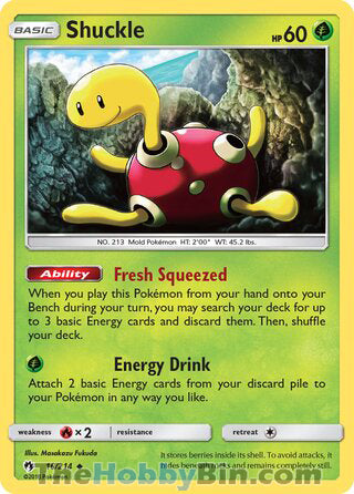 Shuckle #16/214 Uncommon - Lost Thunder Pokemon card