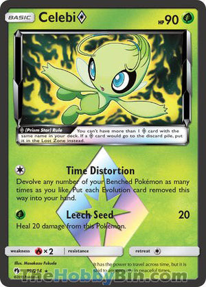 0019 Celebi Prism Star Prism Rare Lost Thunder