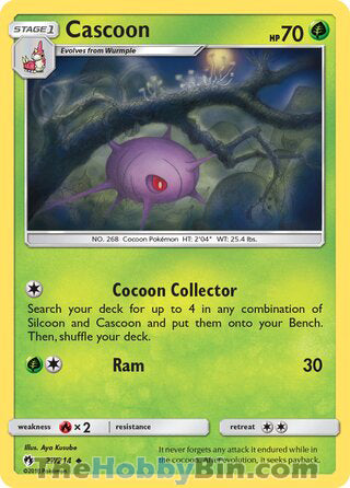 Cascoon Lost Thunder Uncommon #27/214