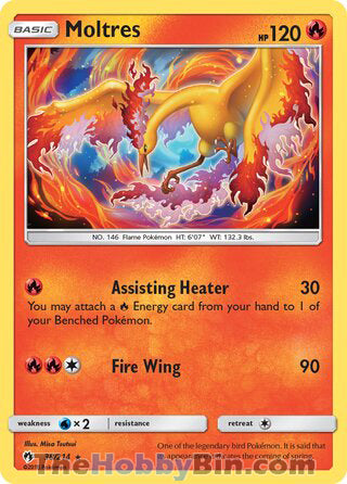 Moltres Lost Thunder Rare #38/214