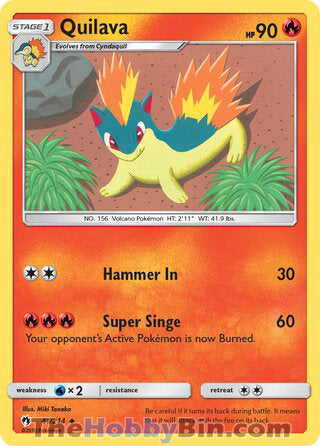 Quilava #41/214 Uncommon - Lost Thunder Pokemon card
