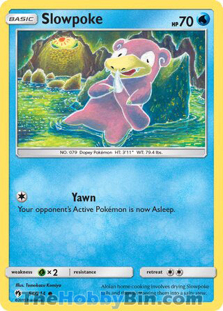 Slowpoke #54/214 Common - Lost Thunder Pokemon card