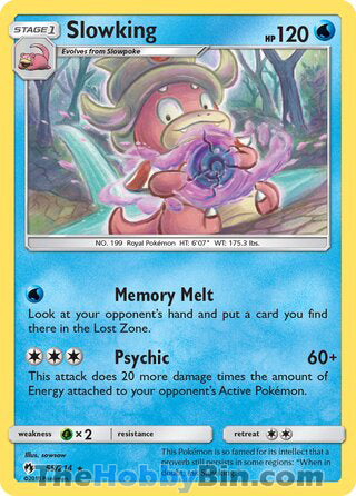 Slowking #55/214 Rare - Lost Thunder Pokemon card