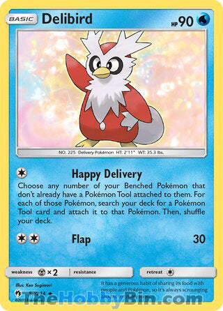 Delibird #57/214 Uncommon - Lost Thunder Pokemon card