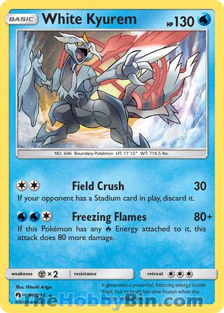 White Kyurem #63/214 Holo Rare - Lost Thunder Pokemon card