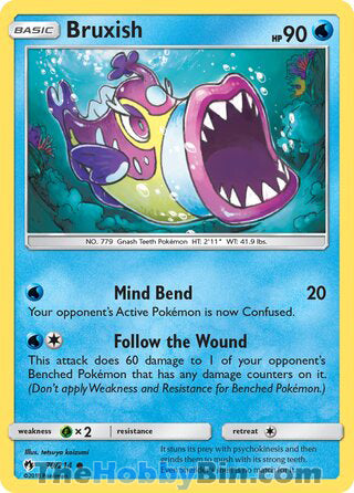 Bruxish #70/214 Common - Lost Thunder Pokemon card