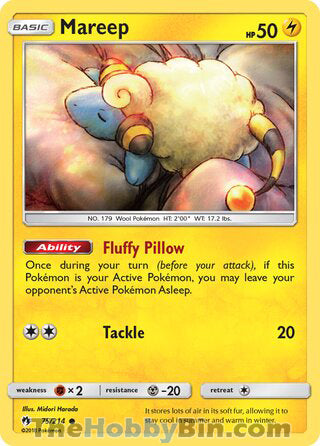Mareep #75/214 Common - Lost Thunder Pokemon card