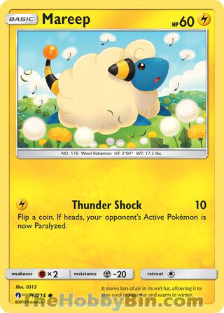Mareep #76/214 Common - Lost Thunder Pokemon card