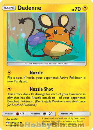 Dedenne #84/214 Common - Lost Thunder Pokemon card