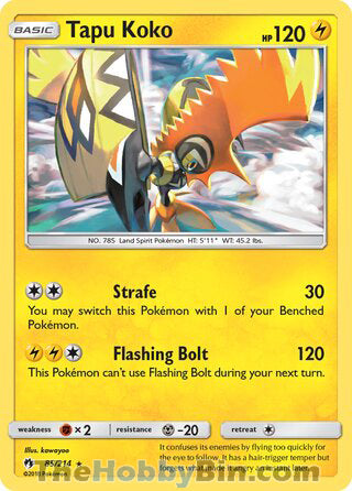 Tapu Koko #85/214 Holo Rare - Lost Thunder Pokemon card