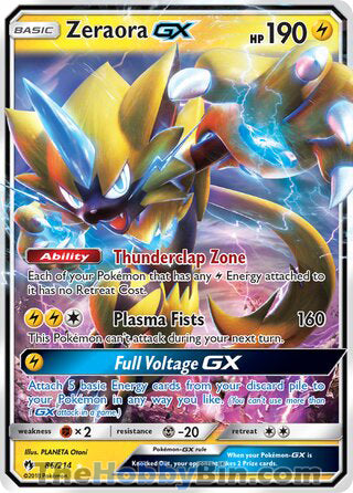 Zeraora GX #86/214 Ultra Rare - Lost Thunder Pokemon card