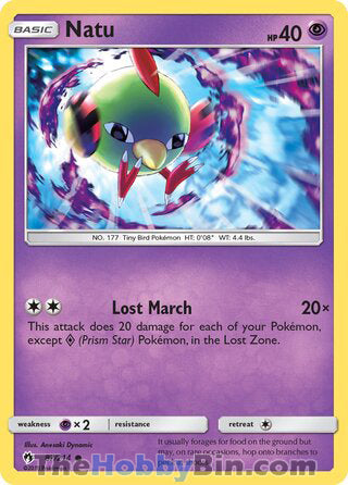 Natu #87/214 Common - Lost Thunder Pokemon card