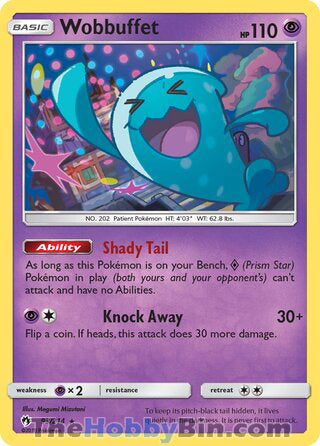 Wobbuffet #93/214 Rare - Lost Thunder Pokemon card