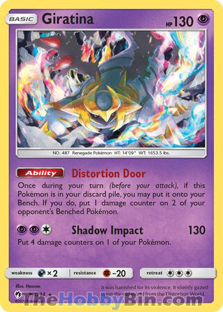 Giratina #97/214 Holo Rare - Lost Thunder Pokemon card