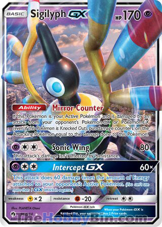 Sigilyph GX #98/214 Ultra Rare - Lost Thunder Pokemon card