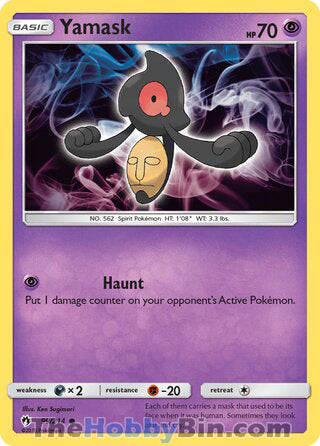 Yamask #99/214 Common - Lost Thunder Pokemon card