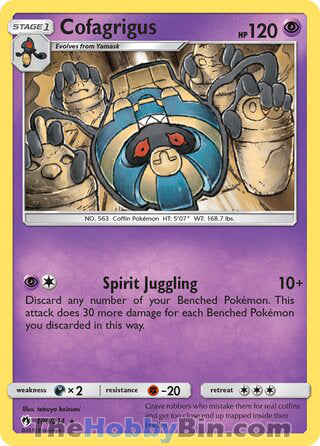 Cofagrigus #100/214 Rare - Lost Thunder Pokemon card