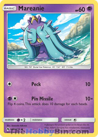 Mareanie #105/214 Common - Lost Thunder Pokemon card