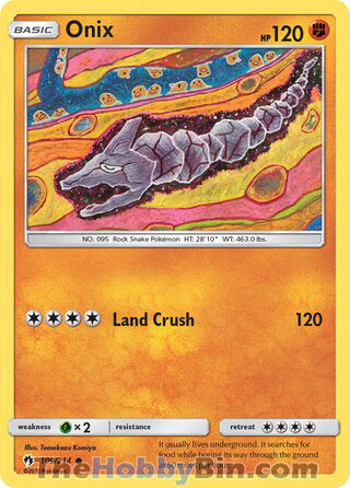 Onix #109/214 Common - Lost Thunder Pokemon card