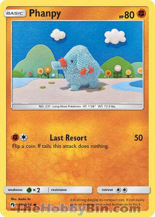 Phanpy #111/214 Common - Lost Thunder Pokemon card
