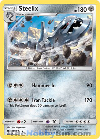 Steelix #125/214 Rare - Lost Thunder Pokemon card