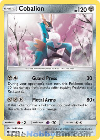 0129 Cobalion Holo Rare Lost Thunder