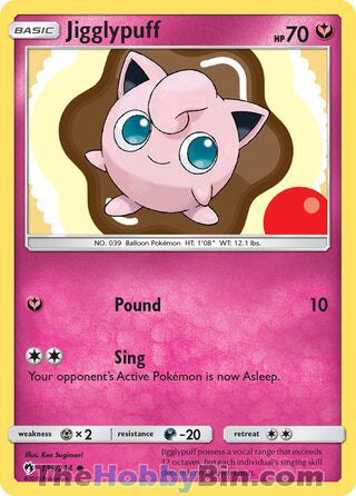 Jigglypuff #133/214 Common - Lost Thunder Pokemon card