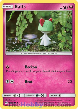 Ralts #139/214 Common - Lost Thunder Pokemon card