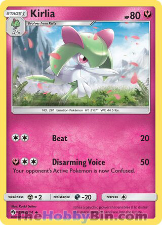 Kirlia #140/214 Uncommon - Lost Thunder Pokemon card