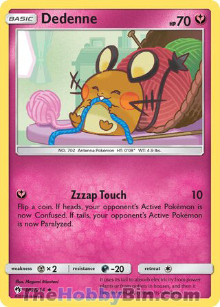 Dedenne #142/214 Uncommon - Lost Thunder Pokemon card