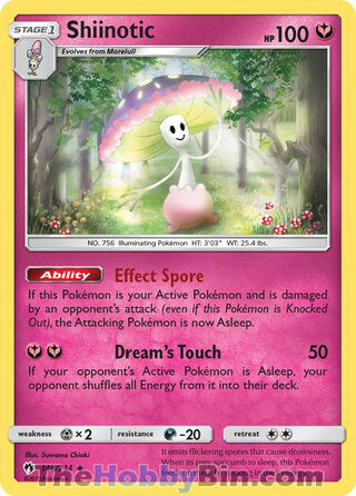 Shiinotic #148/214 Uncommon - Lost Thunder Pokemon card