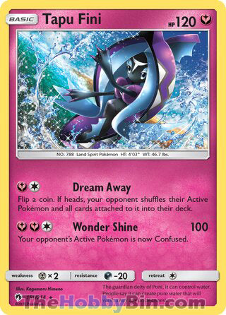 Tapu Fini #151/214 Holo Rare - Lost Thunder Pokemon card